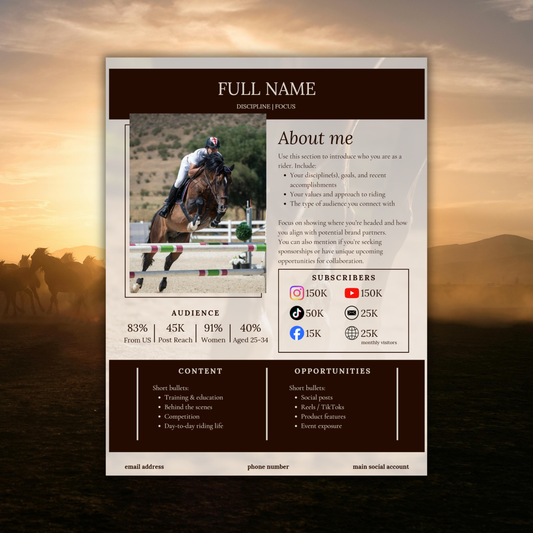 One-Page Media Kit Template